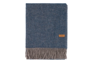 ARDESTO Blanket Leonardo Doubleface, 140x200cm, 100% wool, taupe-blue