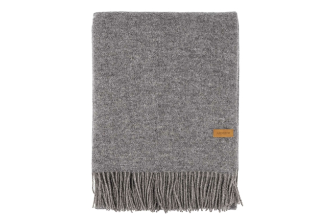 ARDESTO Blanket Leonardo Doubleface, 140x200cm, 100% wool, taupe-grey