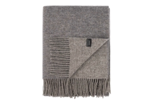 ARDESTO Blanket Leonardo Doubleface, 140x200cm, 100% wool, taupe-grey