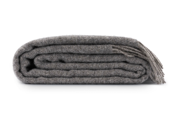 ARDESTO Blanket Leonardo Doubleface, 140x200cm, 100% wool, taupe-grey