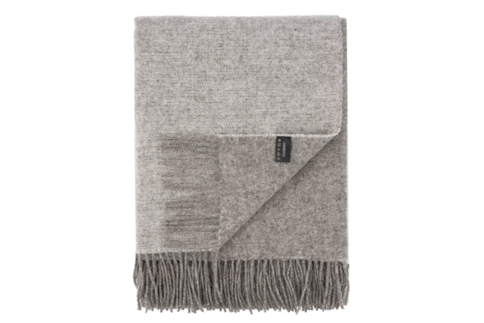 ARDESTO Blanket Leonardo Doubleface, 140x200cm, 100% wool, taupe-white