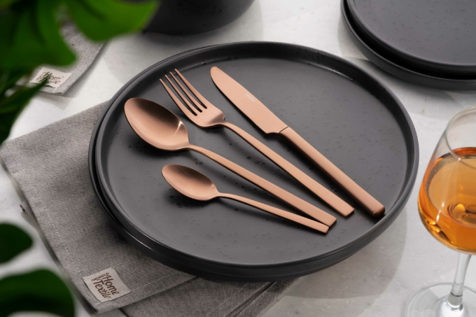 ARDESTO Cutlery set Black Mars Favola 4pcs., copper, stainless steel