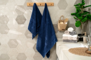 ARDESTO Terry towel Benefit, 50х90cm, 100% cotton, dark blue