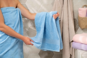 ARDESTO Terry towel Benefit, 50х90cm, 100% cotton, light blue