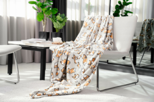 ARDESTO Плед Flannel, 160х200см, корги, 100% полиэстер