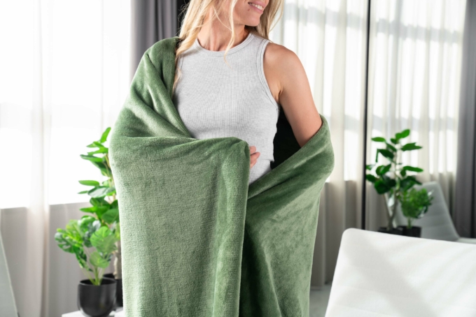 ARDESTO Flannel blanket 160x200cm green 100 polyester ARDESTO