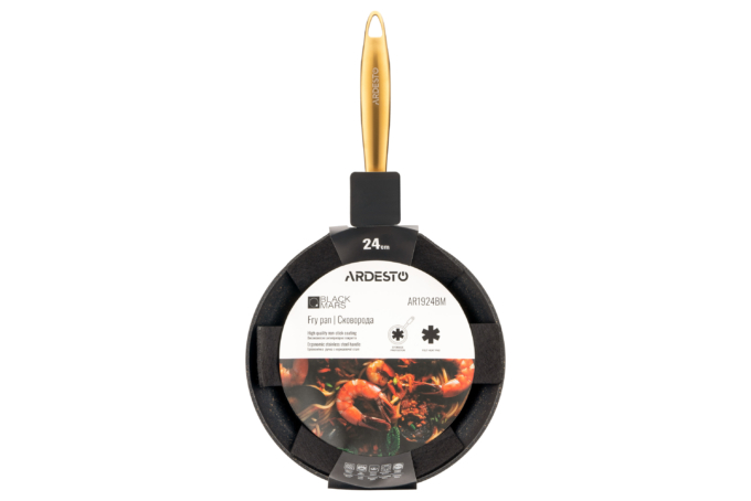 ARDESTO Fry pan Black Mars Sparkle, 24cm, aluminium, black