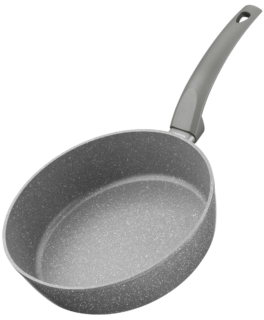 ARDESTO Deep Fry pan with lid Gemini Gourmet Apulia, 24cm, aluminium, gray