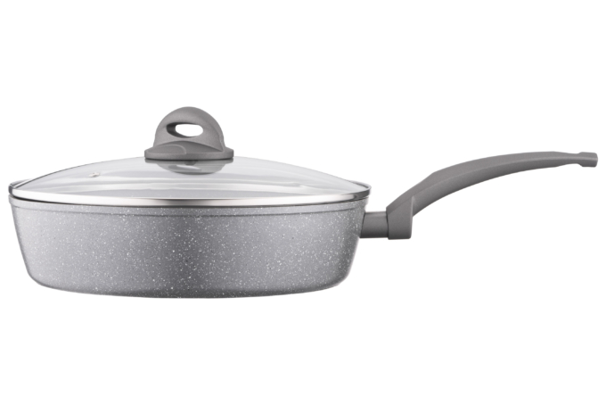 ARDESTO Deep Fry pan with lid Gemini Gourmet Apulia, 28cm, aluminium, gray