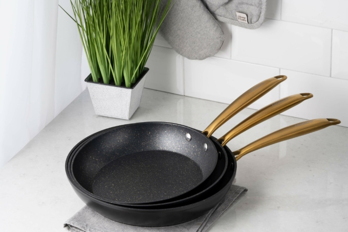 ARDESTO Fry pan Black Mars Sparkle, 24cm, aluminium, black