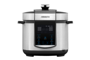 ARDESTO multicooker-pressure cooker MPC-P225, 900W, bowl-5L, electronic control, recipes book, inox+plastic, silver