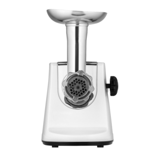 ARDESTO Meat grinder, 1600W, prod.-1.6kg/min, 3 cutting plates+for sausag.plates, 3 vegetable slicer, plastik, white-silver