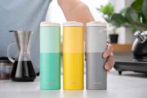 ARDESTO Travel mug Duo 450 ml, stainless steel, grey