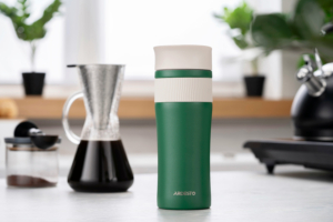 ARDESTO Travel mug CaldoCup 450 ml, stainless steel, green