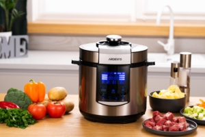 ARDESTO Multicooker-pressure cooker MPC-P226, 900W, bowl-6L, electronic control, recipes book, inox+plastic, silver