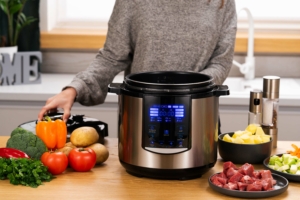 ARDESTO Multicooker-pressure cooker MPC-P226, 900W, bowl-6L, electronic control, recipes book, inox+plastic, silver