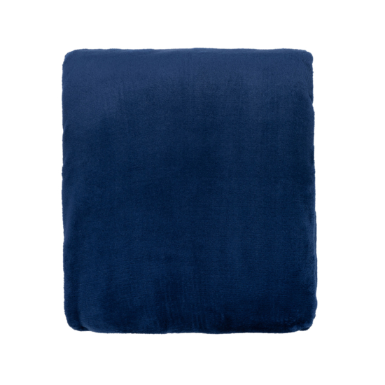 ARDESTO Flannel blanket, 200×220 cm, dark blue, 100% polyester