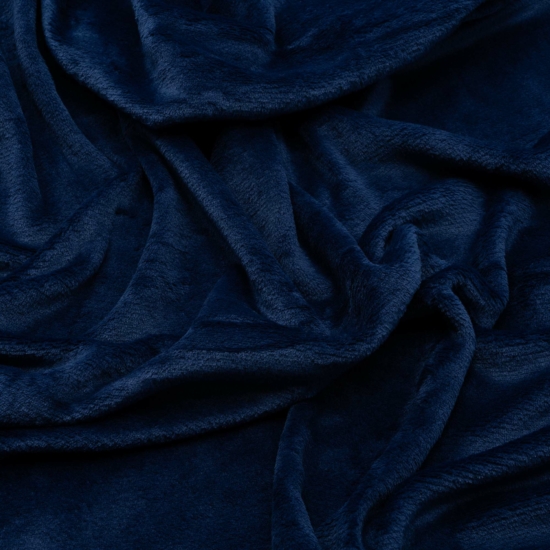 ARDESTO Flannel blanket, 200×220 cm, dark blue, 100% polyester