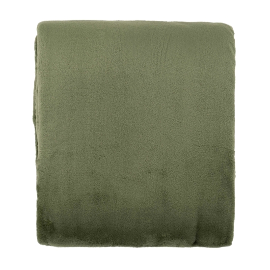 ARDESTO Flannel blanket, 200×220 cm, green, 100% polyester