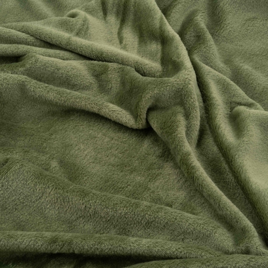 ARDESTO Flannel blanket, 200×220 cm, green, 100% polyester