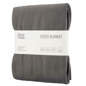 ARDESTO Fleece blanket, 160×200 cm, grey, 100% polyester