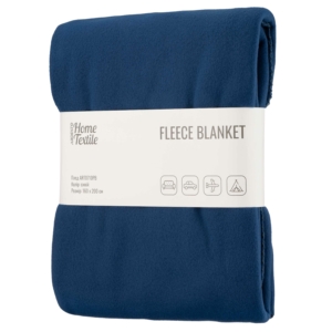 ARDESTO Fleece blanket, 160×200 cm, dark blue, 100% polyester