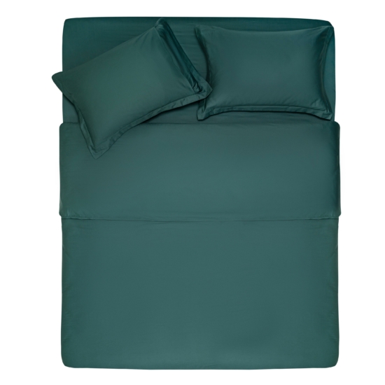 ARDESTO Fitted Sheet Mix&Match Premium, sateen, green, 160×200+30cm, 100% cotton