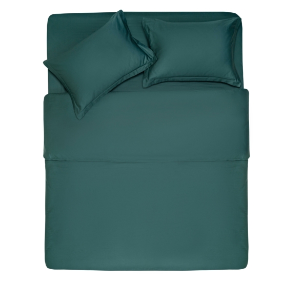 ARDESTO Fitted Sheet Mix&Match Premium, sateen, green, 160×200+30cm, 100% cotton