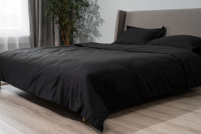 ARDESTO Duvet Cover Mix&Match Premium, sateen, black, 160x220cm, 100% cotton