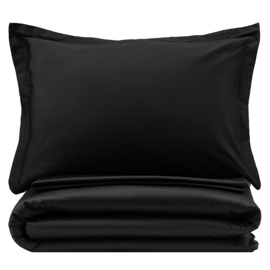 ARDESTO Duvet Cover Mix&Match Premium, sateen, black, 160x220cm, 100% cotton