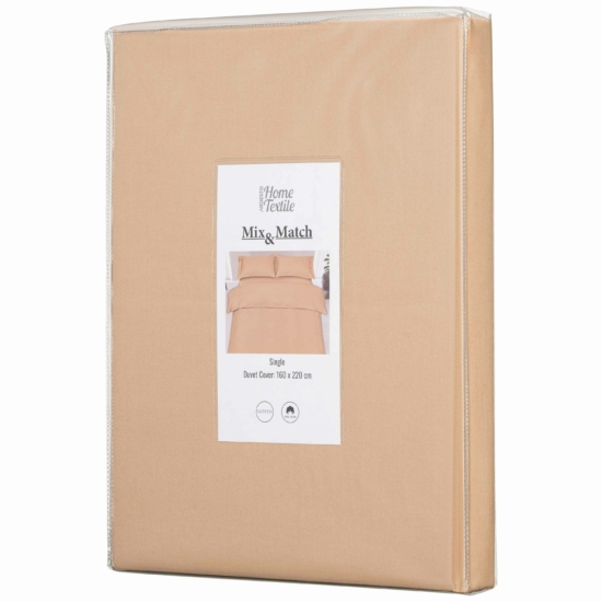 ARDESTO Duvet Cover Mix&Match, sateen, beige, 160x220cm, 100% cotton