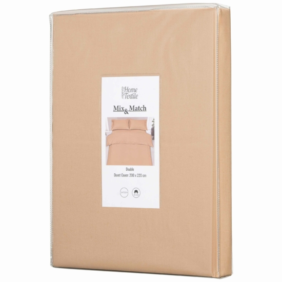 ARDESTO Duvet Cover Mix&Match, sateen, beige, 200x220cm, 100% cotton