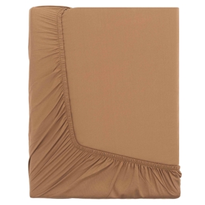 ARDESTO Fitted Sheet Mix&Match, sateen, choco, 160×200+30cm, 100% cotton