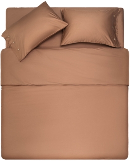 ARDESTO Fitted Sheet Mix&Match, sateen, choco, 160×200+30cm, 100% cotton