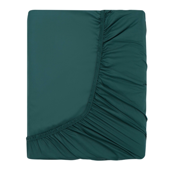 ARDESTO Fitted Sheet Mix&Match Premium, sateen, green, 160×200+30cm, 100% cotton