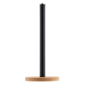 ARDESTO Paper Towel Holder Midori 15х34cm, metal, bamboo, black