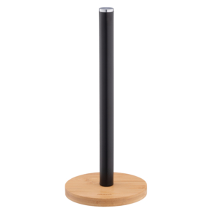 ARDESTO Paper Towel Holder Midori 15х34cm, metal, bamboo, black