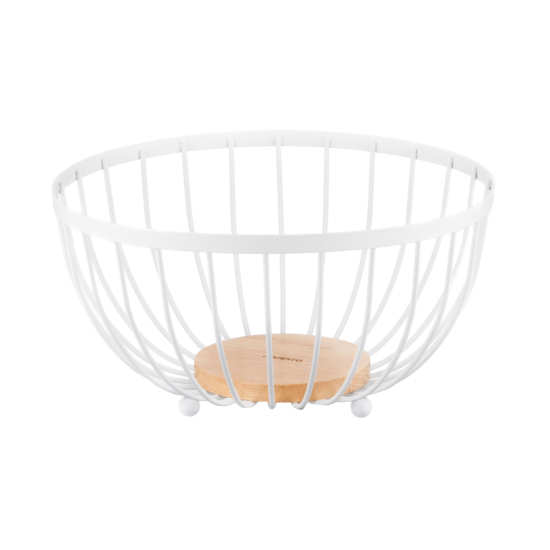 ARDESTO Basket Midori 25х25х13cm, metal, wood, white