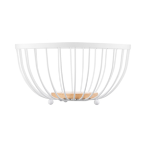 ARDESTO Basket Midori 25х25х13cm, metal, wood, white