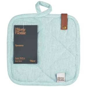 ARDESTO Potholder Oliver, 20x20cm, 100% cotton, filling: batting, turquoise