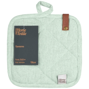 ARDESTO Potholder Oliver, 20x20cm, 100% cotton, filling: batting, aquamarine