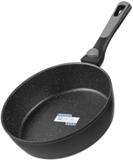 ARDESTO Deep Fry pan with removable handle Gemini Bari, 24cm, aluminium, black