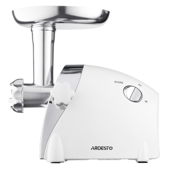 ARDESTO Meat grinder, 2000W, prod.-1.9kg/min, 3 cutting plates+for sausag.plates, 3 vegetable slicer, plastik, black-silver