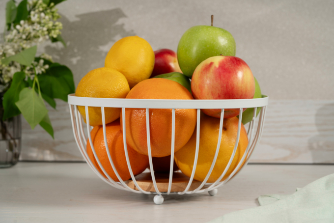 ARDESTO Basket Midori 25х25х13cm, metal, wood, white