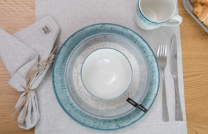 ARDESTO Dinner plate Siena, 27cm, porcelain, white-blue