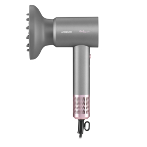 ARDESTO Hair Dryer Pink,1600W, 2 speeds, 3 temperature settings, ionization, diffuser, magnetic attachments, gray+pink