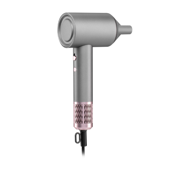 ARDESTO Hair Dryer Pink,1600W, 2 speeds, 3 temperature settings, ionization, diffuser, magnetic attachments, gray+pink