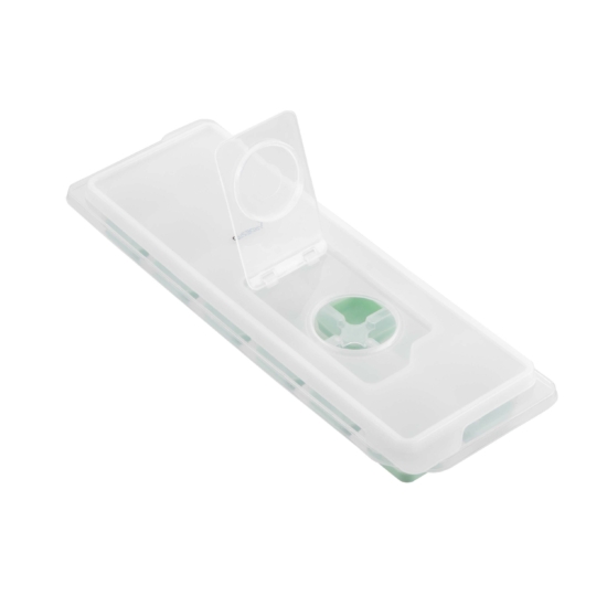 ARDESTO Ice tray with lid Fresh, 26х9.5х3.5cm, silicone, plastic, green