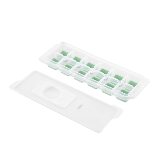 ARDESTO Ice tray with lid Fresh, 26х9.5х3.5cm, silicone, plastic, green