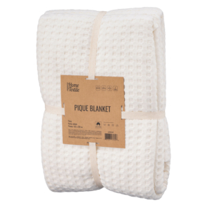 ARDESTO Pique blanket 160х230cm, 100% cotton, ivory